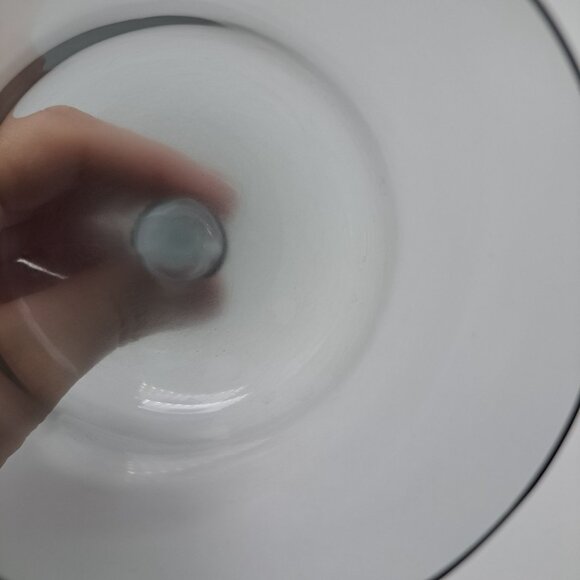 Serenity Gray Smoke Glass Wine Goblet With Clear Stemware - Picture 4 of 11